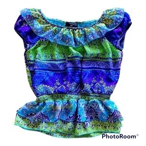 NWOT-IZ AMY BYER-COLORFUL TOP-SIZE SMALL